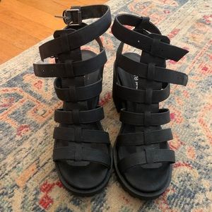 Black Dirty Laundry platform heels